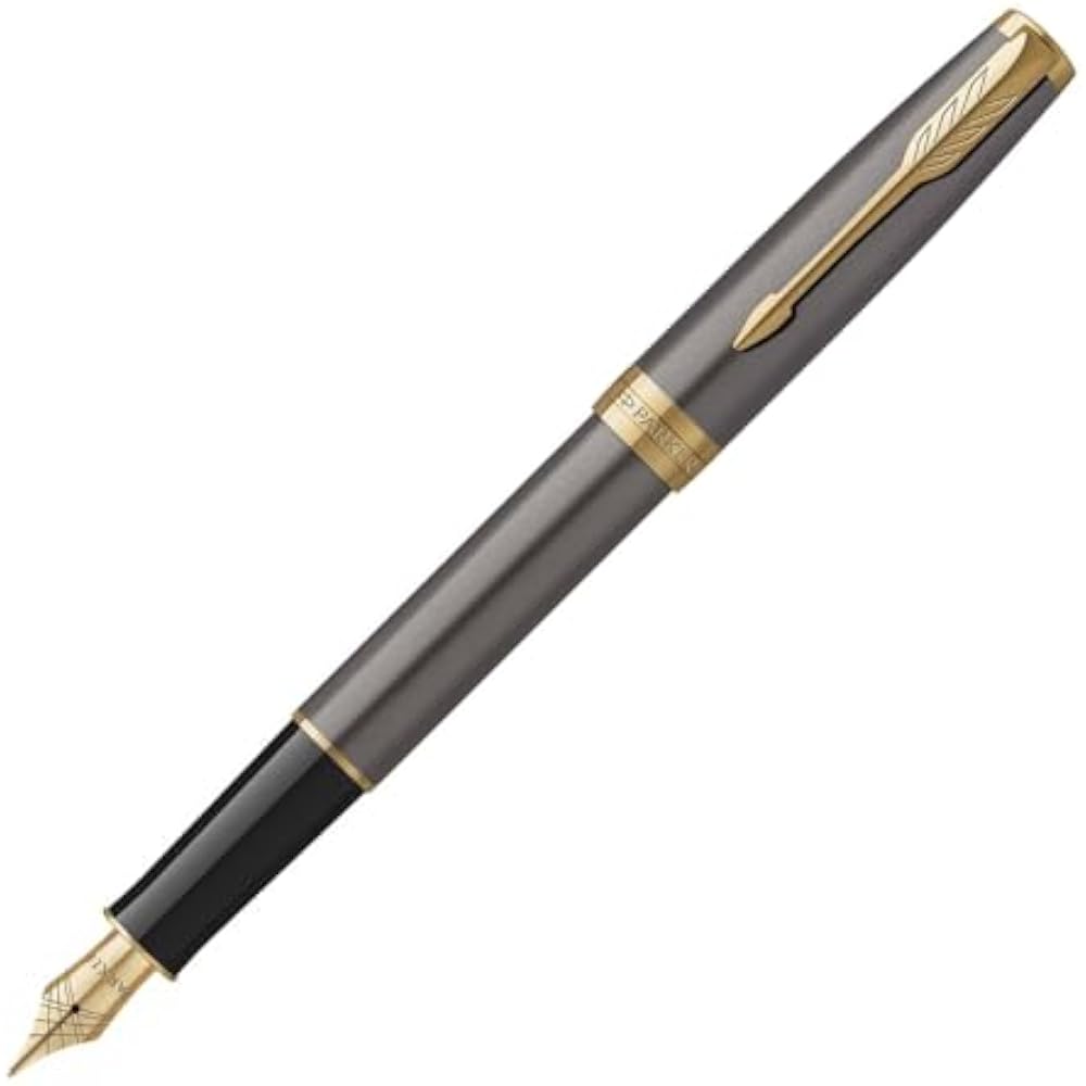 PARKER Parker Fountain Pen Sonnet Gray GT Fine Print Gift Box Gift Present Premium Genuine Import...