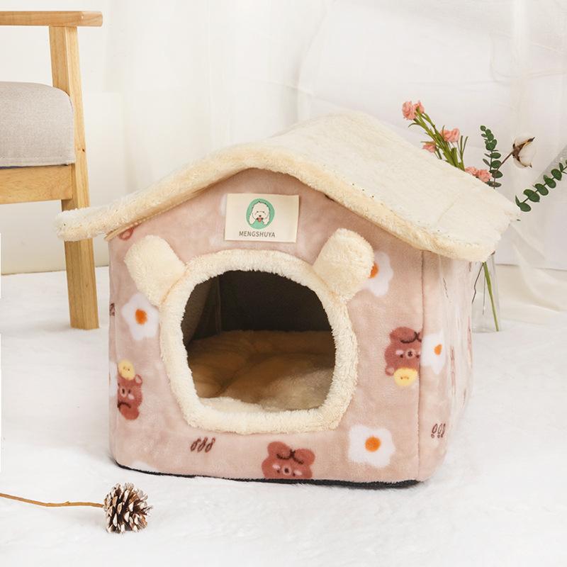 New Cat Nest  Four-season Warm House  Closed Cat Villa  Detachable Universal Dog House  Cat Bed Pet Supplies
