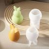 Oster-Serie Kaninchen Eierschalenform Gestreiftes Muster Handgefertigte Kaninchen Duftkerzenform Flexibel Wiederverwendbar 3D Hasenformen Basteln DIY