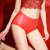 Summer Sexy Men's Full Transparent Waist Seamless Smooth Fun Ice Silk Crossdresser with Penis Sleeve Elephant Trunk Large Underw