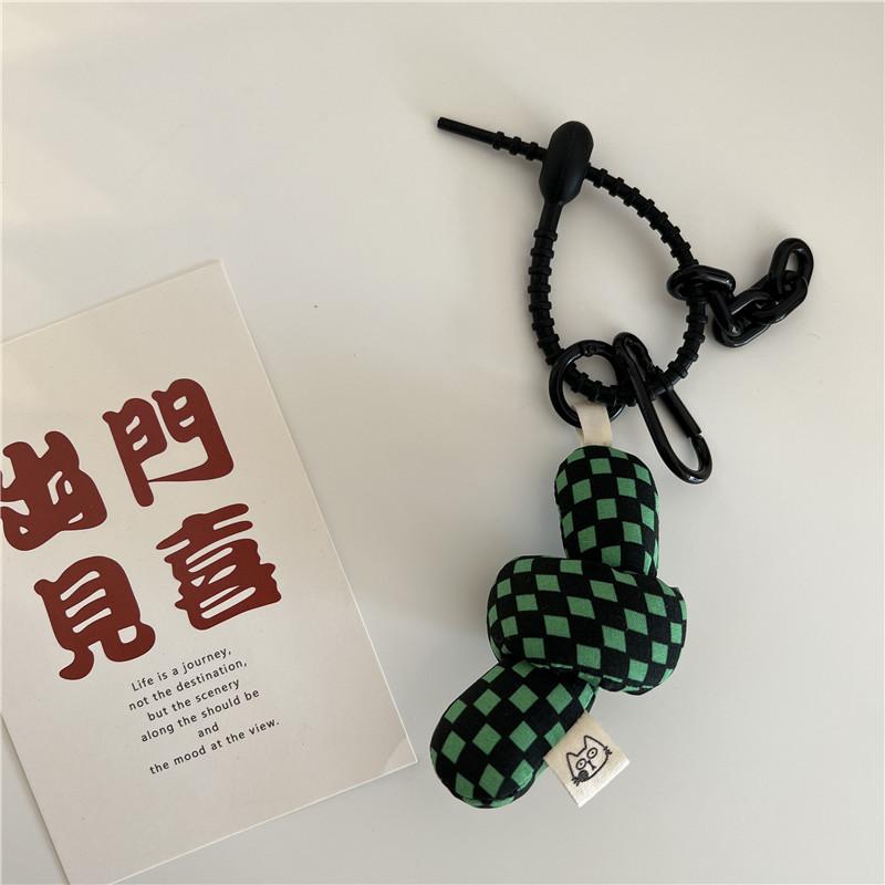 

Кольорова пряжка Кнопка Багаж Кулон Аксесуари Маленька лялька Кулон Цукерка Дівчинка в клітинку