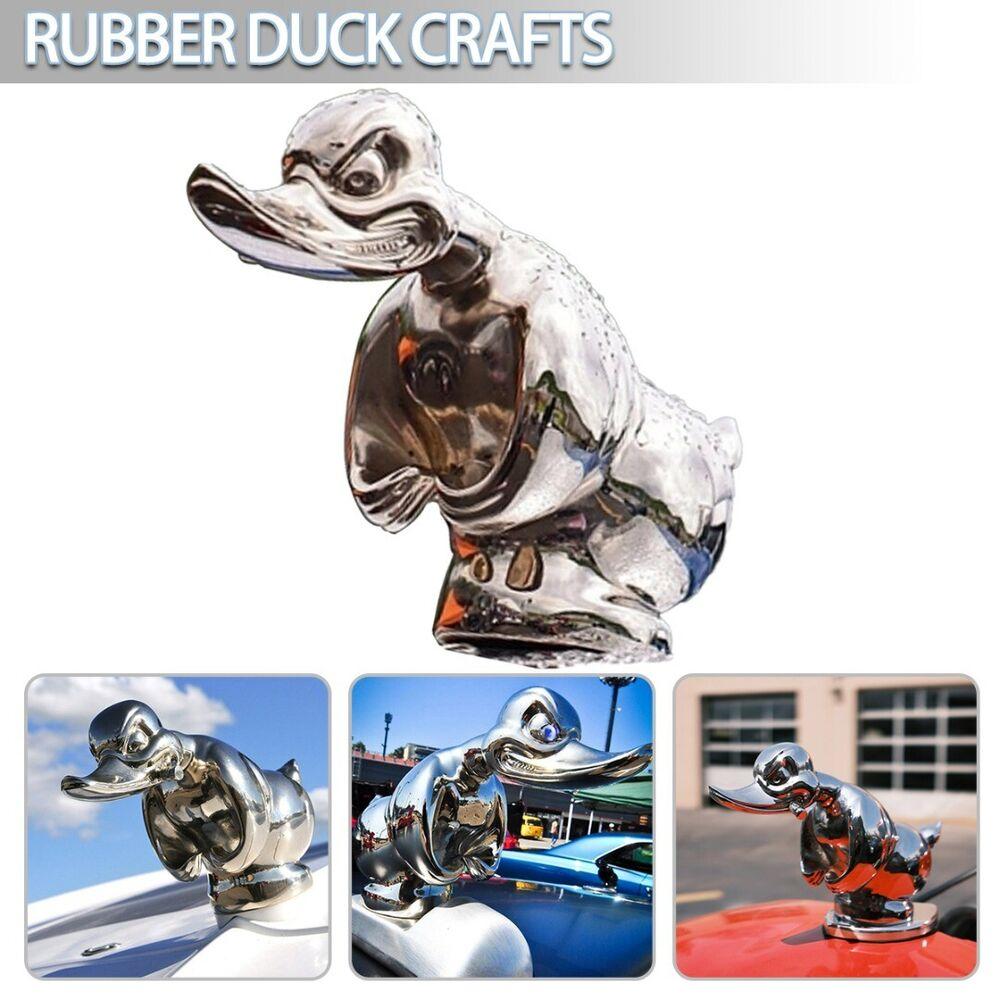 Hood Angry Duck Car Front Ornament Motorcycle Resin Decoration Duck Painting Electroplating Angry Duck Car Hood Decoration