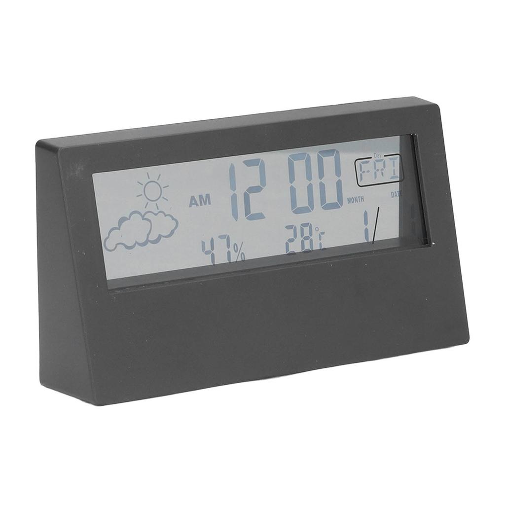 LCD Alarm Clock Transparent Multifunctional Large Screen Display Battery Powered Digital Alarm
