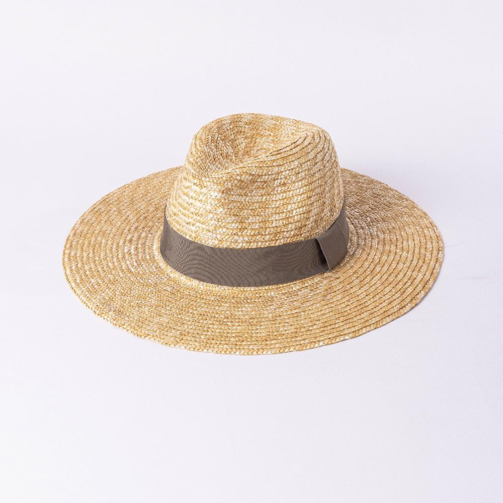 Spring and summer new fashion casual multi-color webbing big eaves straw grass jazz hat outdoor beach shade Internet celebrity straw hat