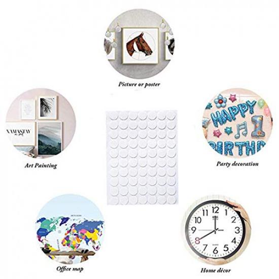 420 PCS Clear Removable Art Adhesive Putty Sticky Tacky Poster Putty, Round Transparent Double-Sided Adhesive Dot Tape DIY Mounting Adhesive Stickers