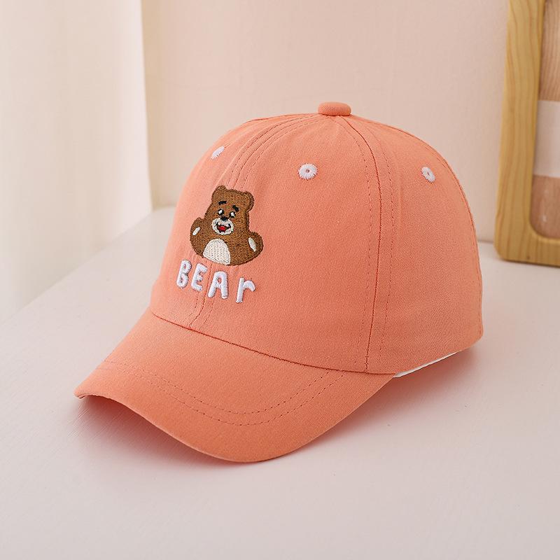 Korean Cartoon Bear Baseball Cap for Kids - Spring Sunshade Hat for Boys & Girls