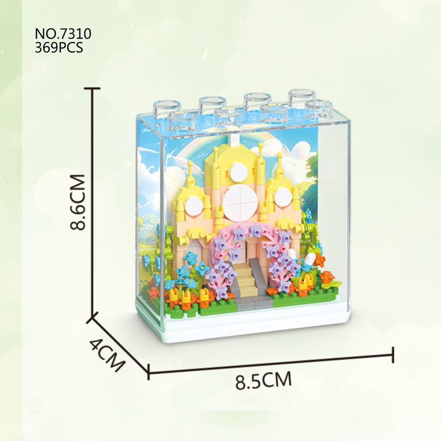 Non-Toxic Miniature Architecture Building Blocks Castle Assembly Toys Mini Bricks Kids Toys New Year Christmas Gifts