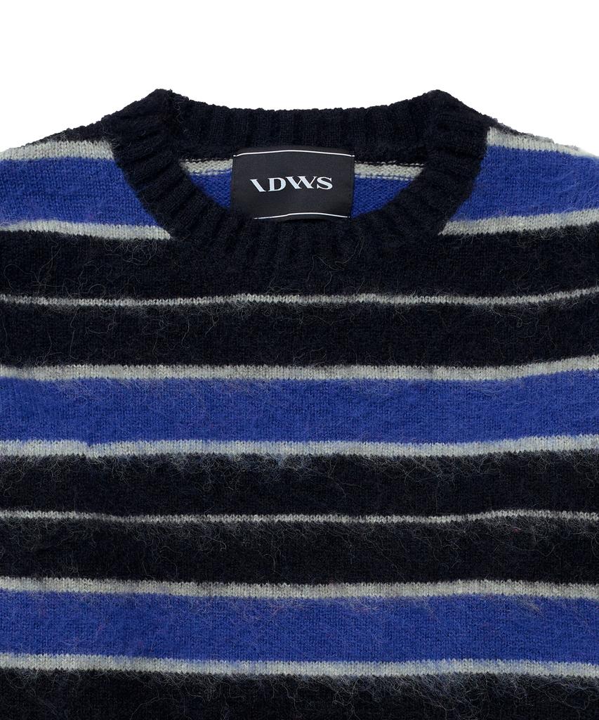 IDWS Vector Stripe Mohair Knit Black