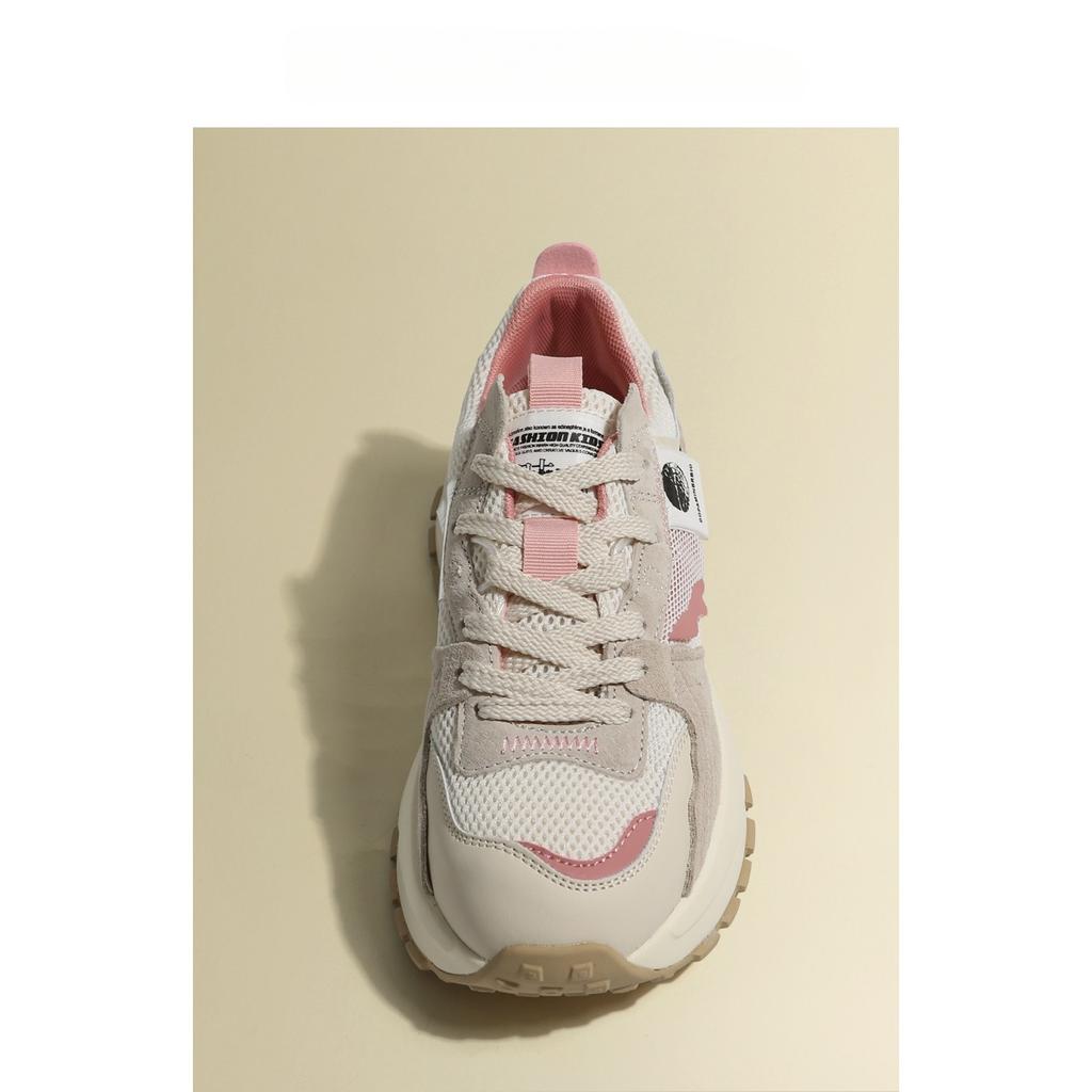 Pink Cortez Women's Spring New Thick Bottom Color Matching Breathable Casual Sports Dad Shoes