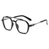 Oversized Metal Retro Fashion Anti Blue Light Glasses for Men Women Double Beam Anti Radiation Computer Mirror Reading Eyewearr