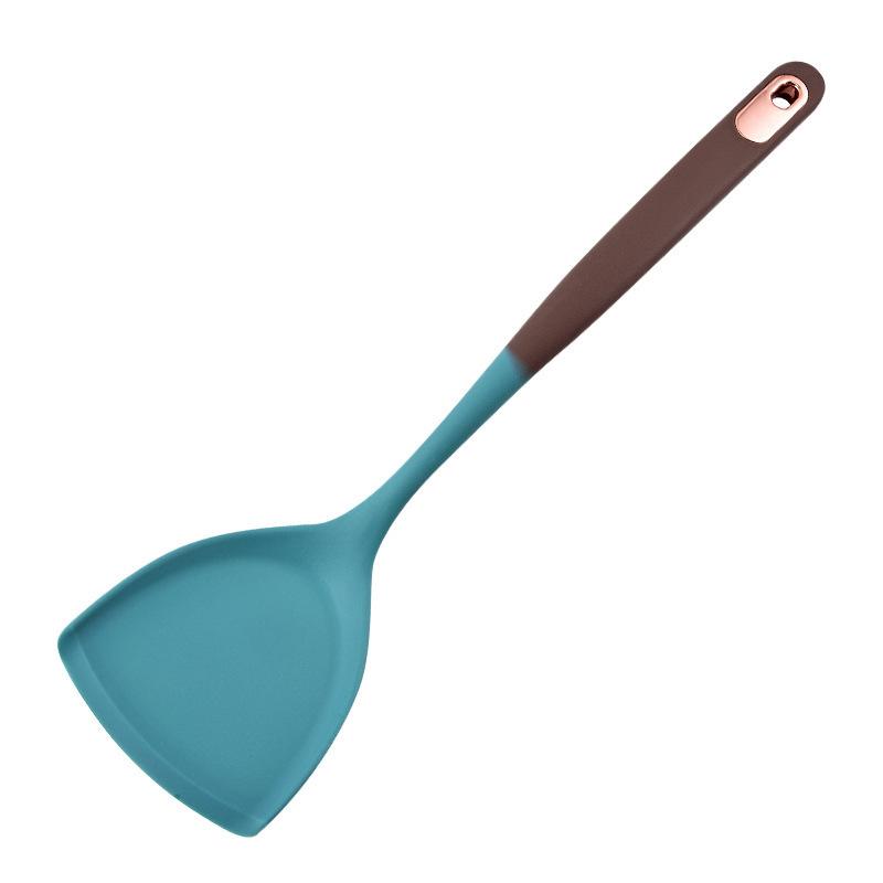 Heat Resistant Wooden Handle Spatula Soup Spoon Skimmer Home Cooking Spatula Non-Stick Cooking Set Kitchen Utensils