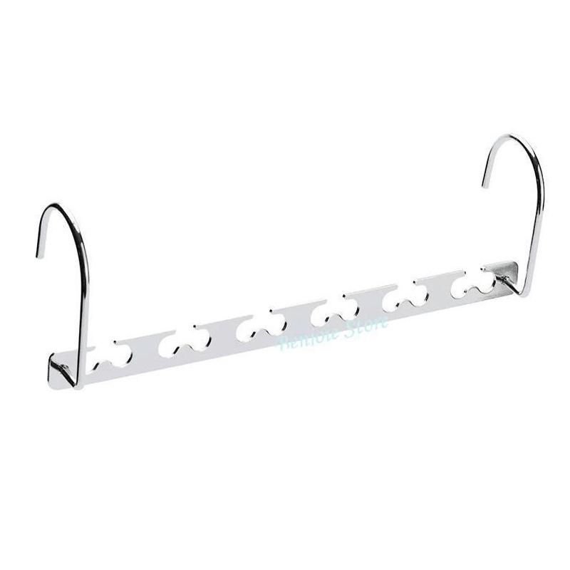 Stainless Steel 6-Hole Folding Hanger Space-Saving No-Mark Easy Storage for Kids серебряный 800₽