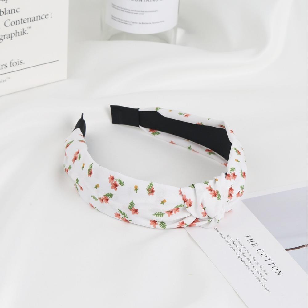 2024 New Printed Headband Wide Edge Simple Hair Band Fabric Knotted Headband Hair Accessories Woman