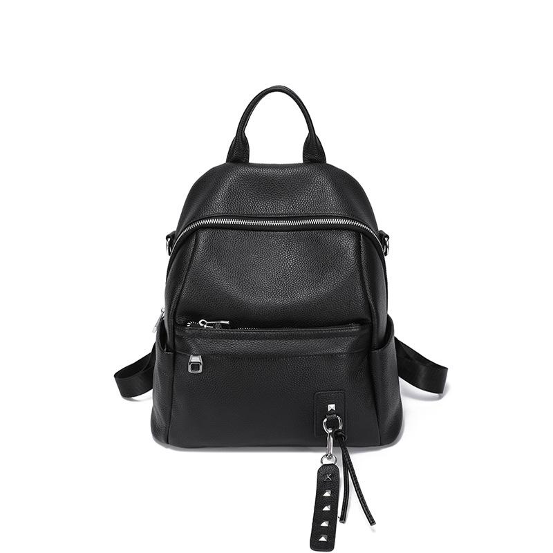 Genuine Leather Ladies' Backpack Top-tier Cowhide Backpack Trendy Crossbody Single-shoulder Bag for Women