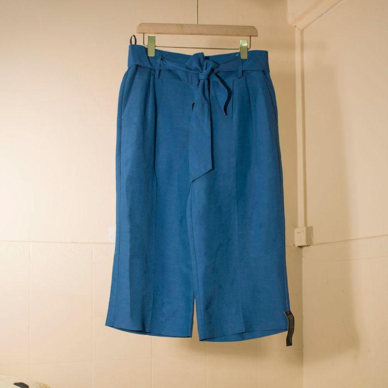 

The Workmanship Is Quite Solid and the Fabric Is Awesome. It Feels Not Ordinary. Xia Ya Hemp Blended Wide-Leg Cropped Pants Zhonglan 20