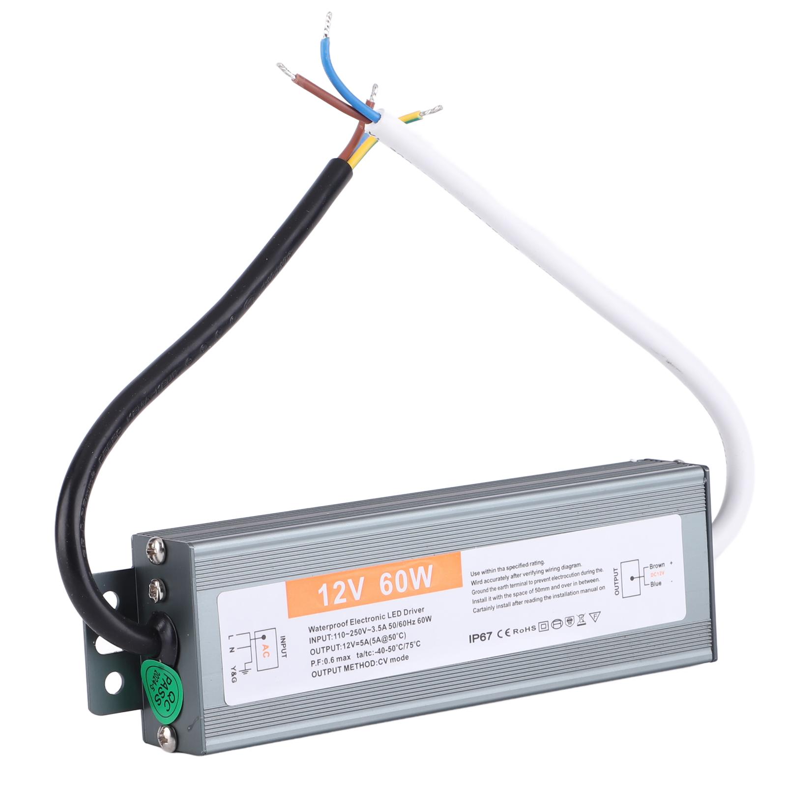 

60 Вт Ультратонкий Водонепроницаемый Блок Питания Светодиодный Блок Питания Драйвер AC110250V (5060Гц)(DC24V )