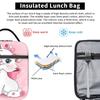 Maries Cat Insulated Lunch Bags Cooler Bag Reusable,Meal Container Cute Kitten Anime Large Tote Lunch Box Food Bag
