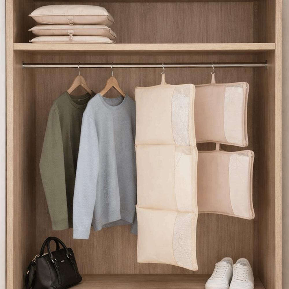 Space Saving Hanging Garment Bag Dust-Proof Down Coat Storage Bag Seasonal Storage