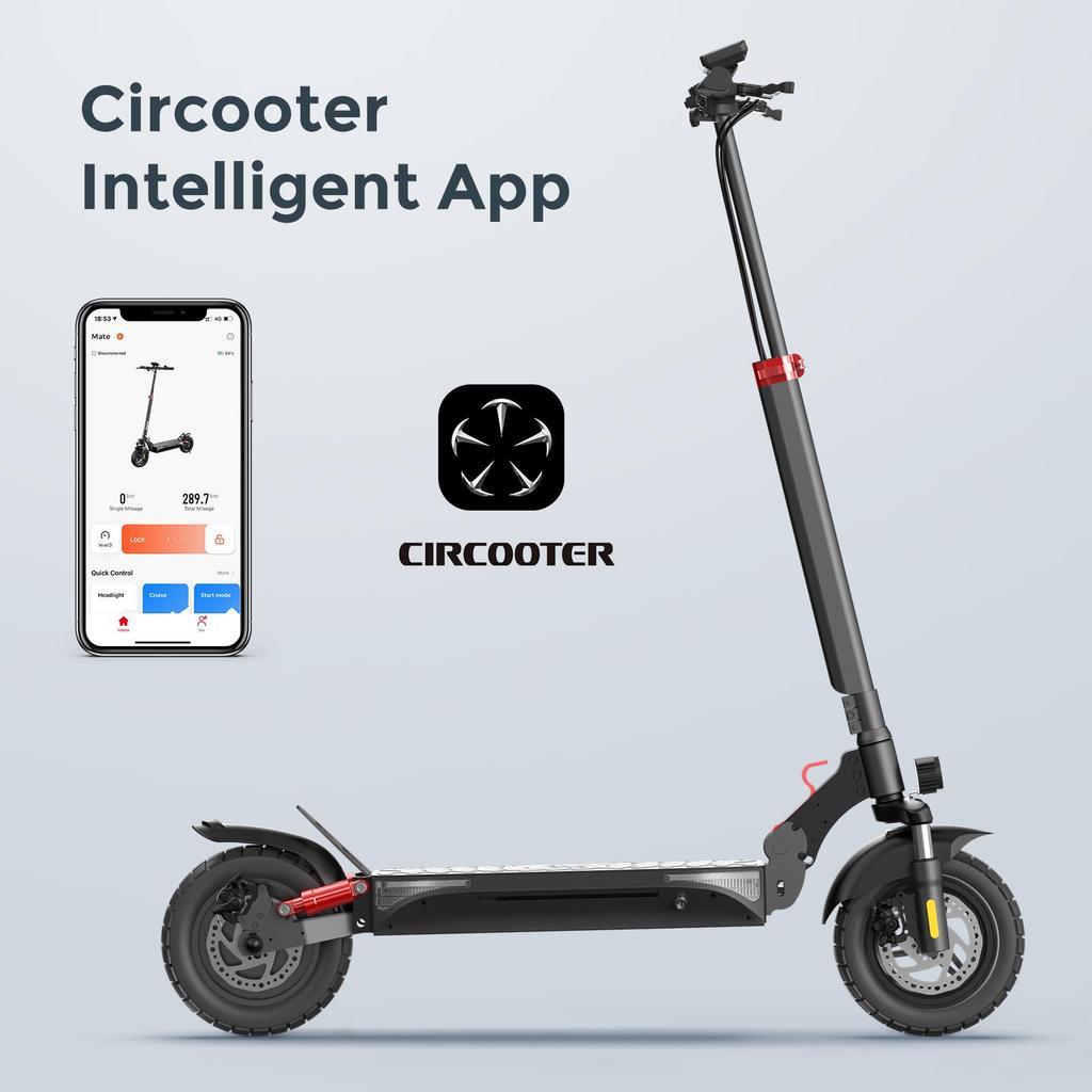 CIRCOOTER M2 Elektroroller, 48V 12,5Ah Akku, 10-Zoll-Geländereifen, App-Steuerung