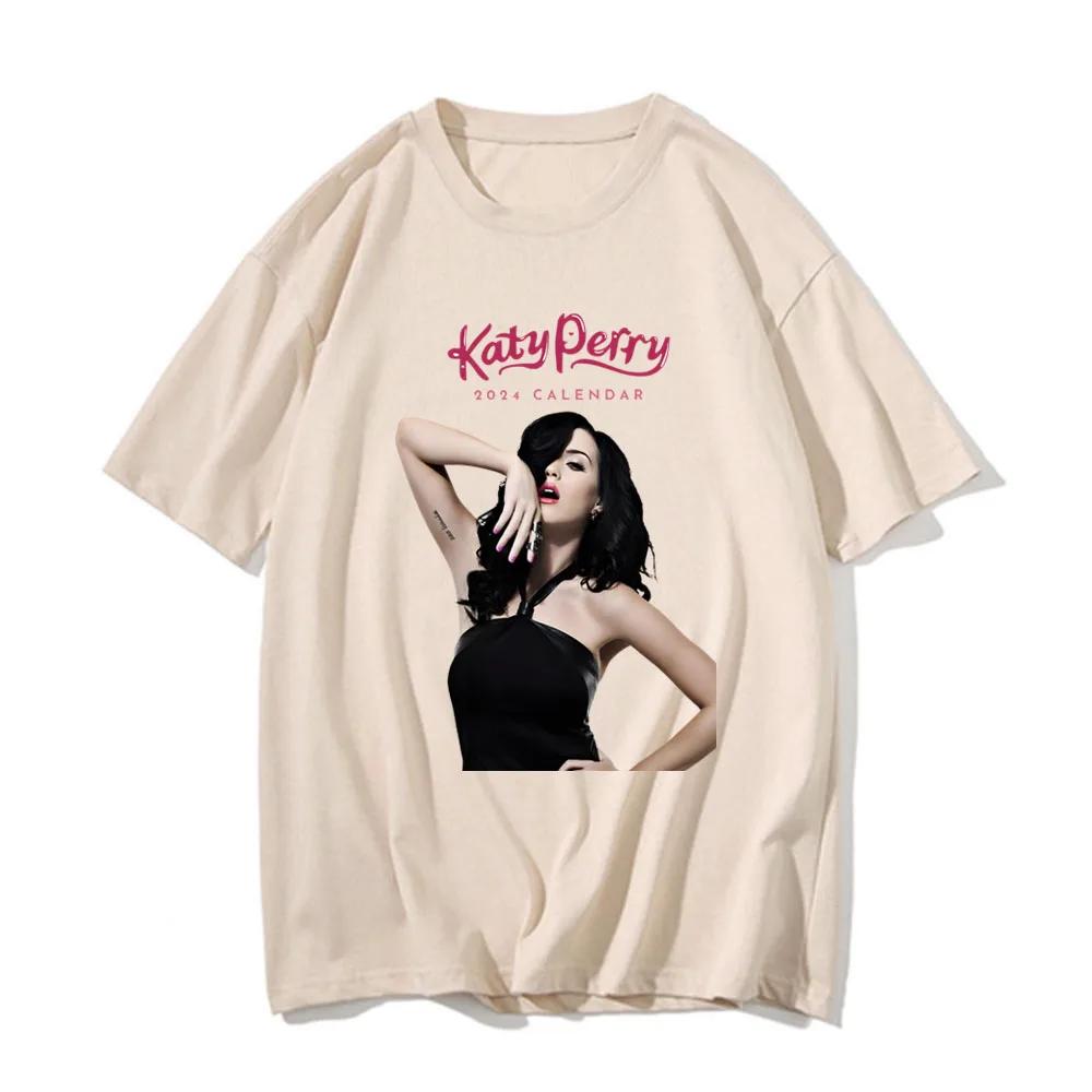 Katy Perry Muster Aufdruck T-Shirt Sommer Bequem Baumwolle T-Shirt Rundhals Herren Damen Kurzarm T-Shirt