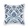 Blue Mandala Flower Geometric Print Pillowcase Living Room Sofa Bedroom Car Office Cushion Cover Home Decoration Ornament