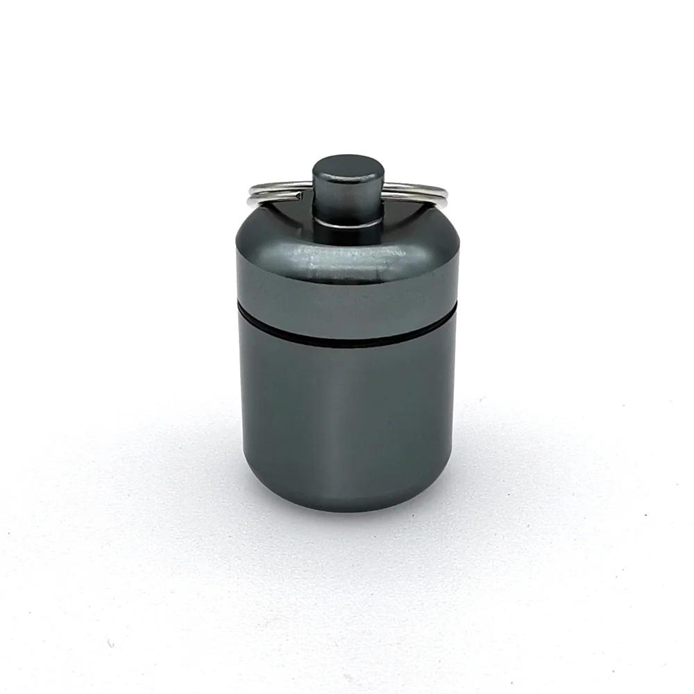 Aluminum Alloy Pill Keychain Holder Small Pill Box Pill Case Waterproof Pill Organizer Stonego Portable Pill Holder Keychain