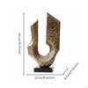Metal Piece with Base Retro Abstract Sculpture Craftsmanship Modern Art Figurine for Living