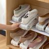 Adjustable Shoe Racks Simple Folding Dustproof Plastic Bracket for Different Type Shoes In Stock Double Deck Shoes Collection