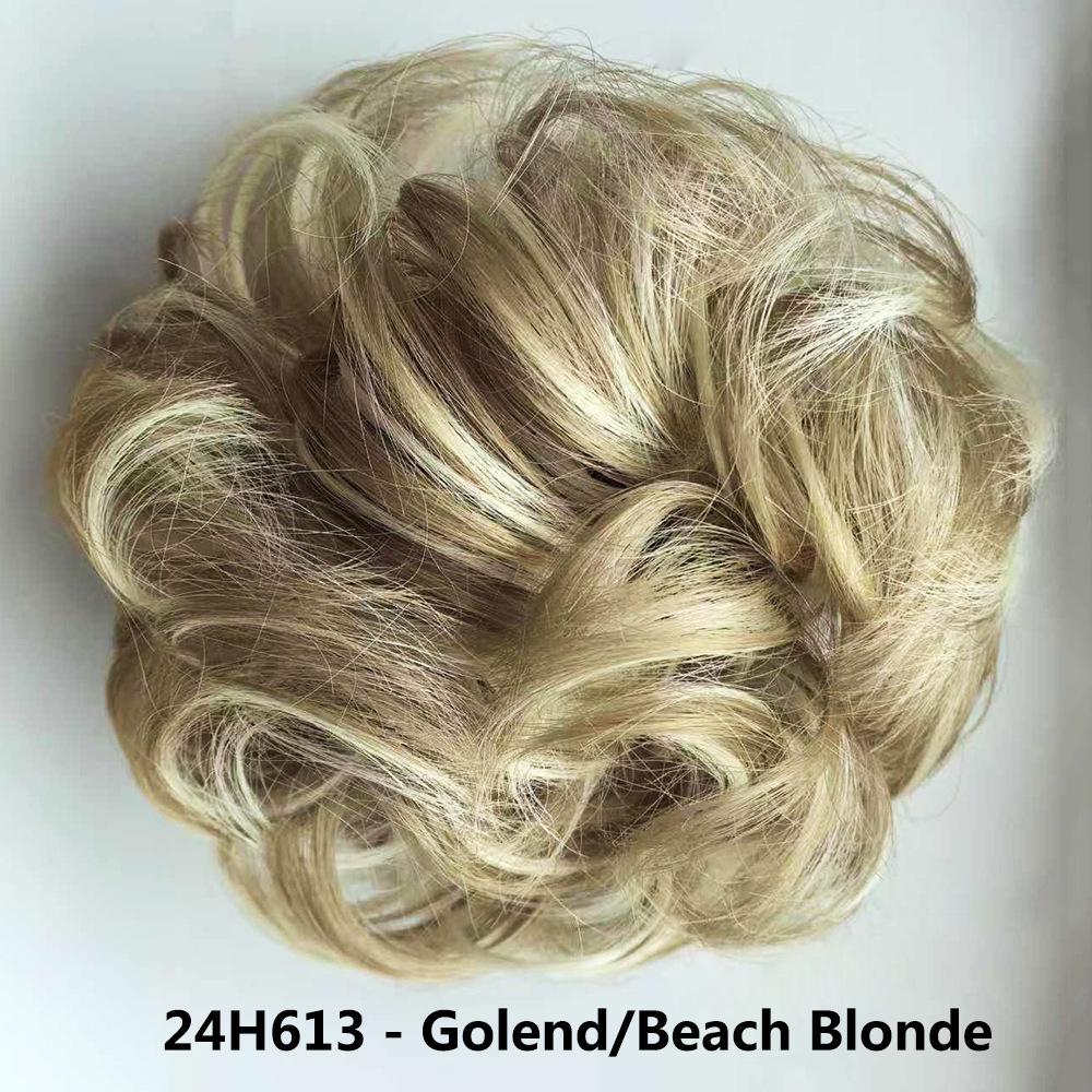 Elastici per Capelli Moda Europei e Americani - Elastici Morbidi e Spettinati per Donne, Accessori per Chignon e Parrucche, Stile Fiore a Bocciolo