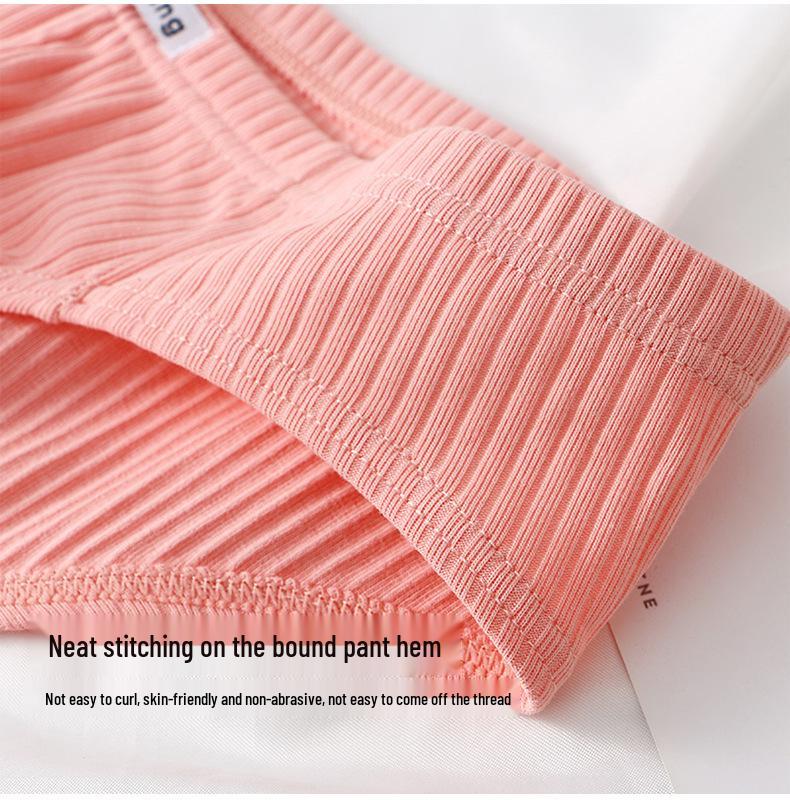 Men's Low Waist Pure Cotton Triangle Underwear with Separated Pouch