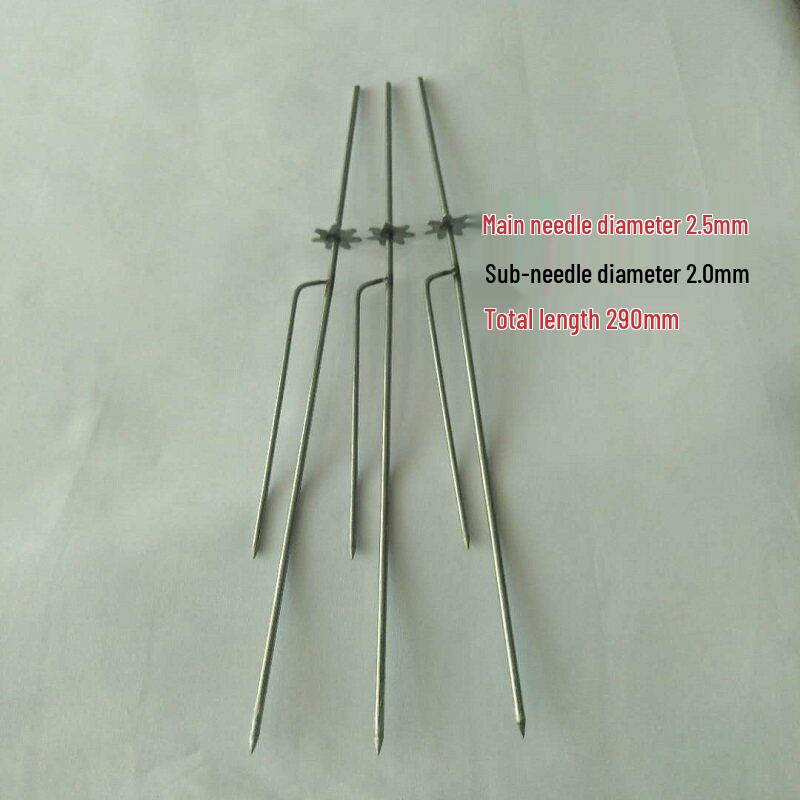 

Stainless Steel Automatic Rotating Chicken Wing Skewers with Wooden Handle, Double Needle, 2.5mm & 3mm Diameter