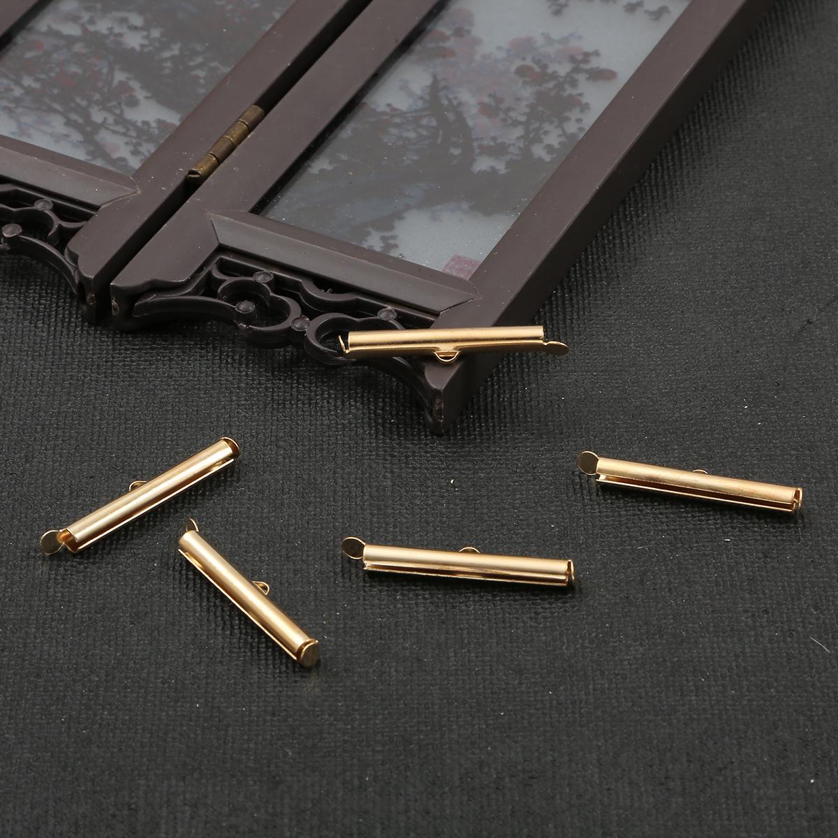 

Новые 30-50 шт., обжимные застежки, колпачки-слайдеры, DIY, разъемы для ожерелья, браслета, ювелирные изделия, фурнитура 30mm 40pcs золотой