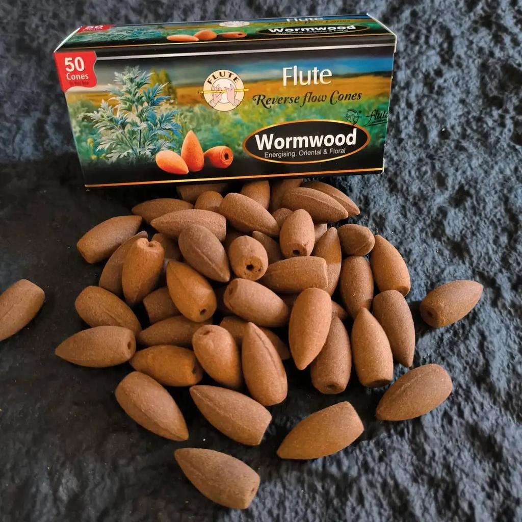 Natural 50pcs/lot Backflow Indian Incense Cones 20 Minutes White Sage Sandalwood Reverse Flow Cones Scents for Home Fragrance