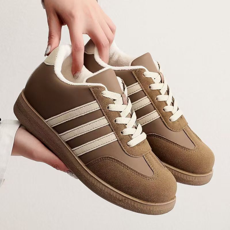 New Winter Sports Casual Non-slip Soft Sole Comfortable and Warm Fashion Versatile Lightweight Velvet Thickened Platform Cotton Shoes