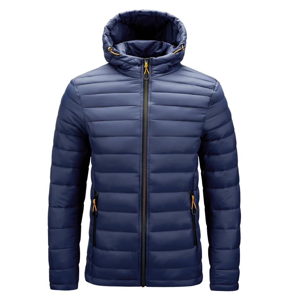Autumn and Winter Men's Large Size Hooded Cotton-padded Jacket Lightweight Coat Cotton-padded Men