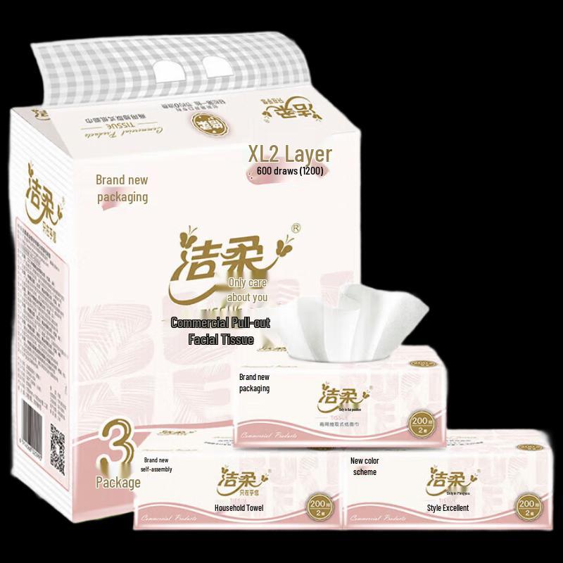 Jie Rou Ruan Chou 2-Ply Facial Tissues, Box of 30 Packs