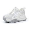 Autumn breathable mesh dad shoes women's new thick-soled heightening sports and leisure little white shoes