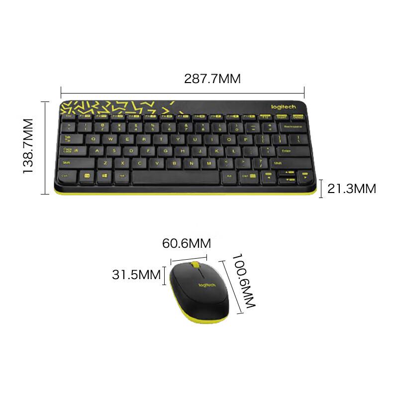 Logitech MK240 Nano Kabelloses Tastatur- und Maus-Set