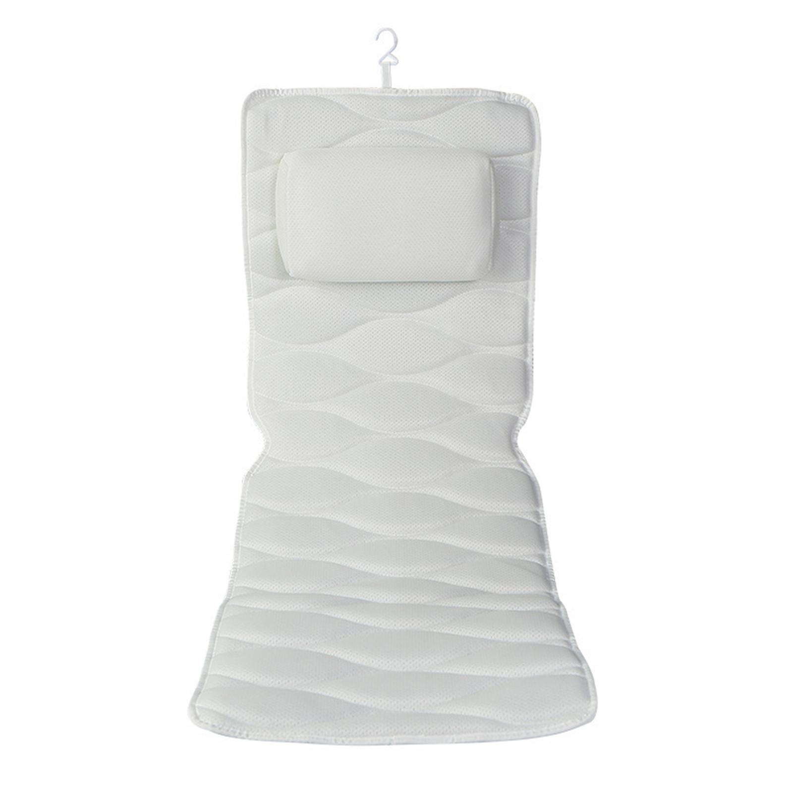 

Подушка для ванны Удобные СПА-аксессуары Подголовник Подушка для всего тела Коврик для ванны Поддержка спины Дышащий стеганый матрас Декор для дома белый