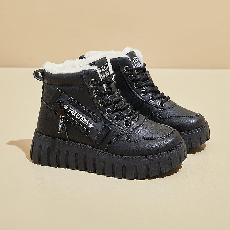 

Женские зимние ботинки на толстой платформе, зимние теплые ботильоны на шнуровке с подкладкой из искусственного меха, удобные нескользящие армейские ботинки для верховой езды, женская обувь 40 чёрный