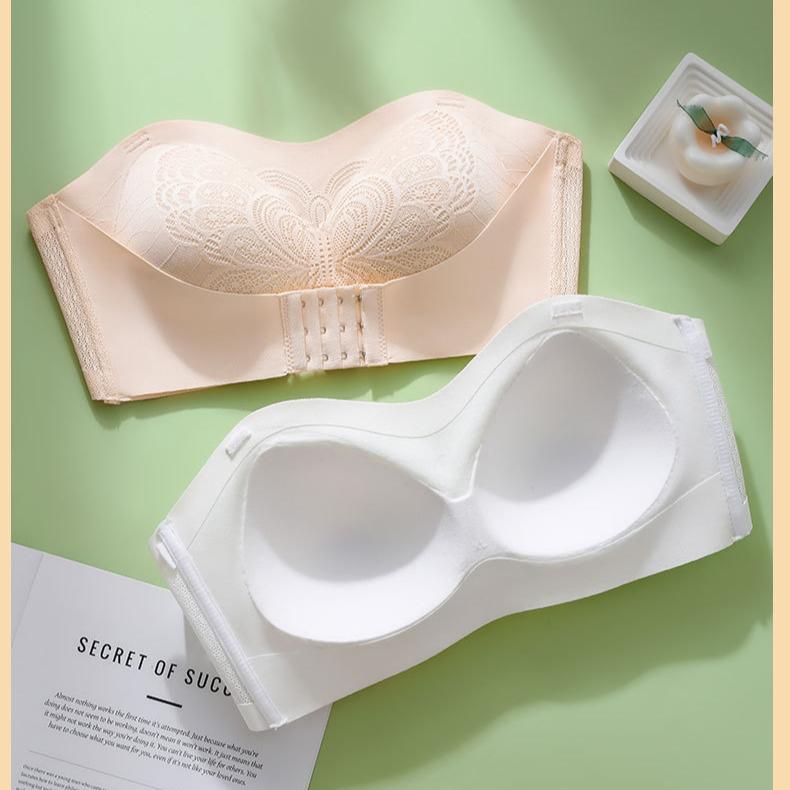 Strapless Bra Women's Underwear Anti Slip Gathering Bra Thin Design Breast Collection Anti Sagging Strapless Bra