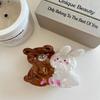 WoW Sheila Acetate European-American Style Cute Bear Rabbit Animal Bow Knot Dog Clip Thick Hair Valentine's Day Women