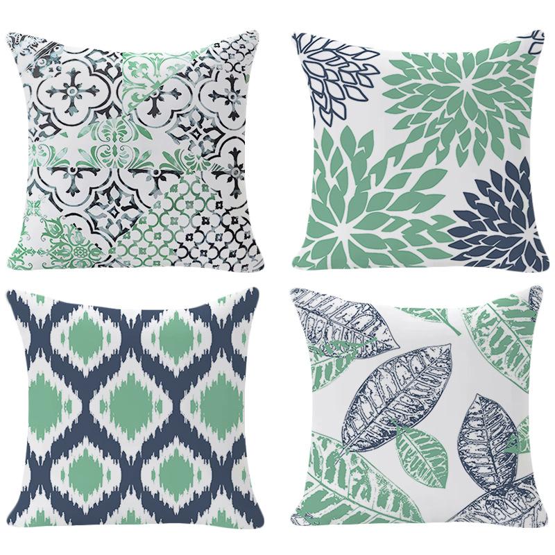 Einfacher geometrischer Druck Kissenbezug Abstraktes florales Wohnzimmer Sofa Kissenbezug