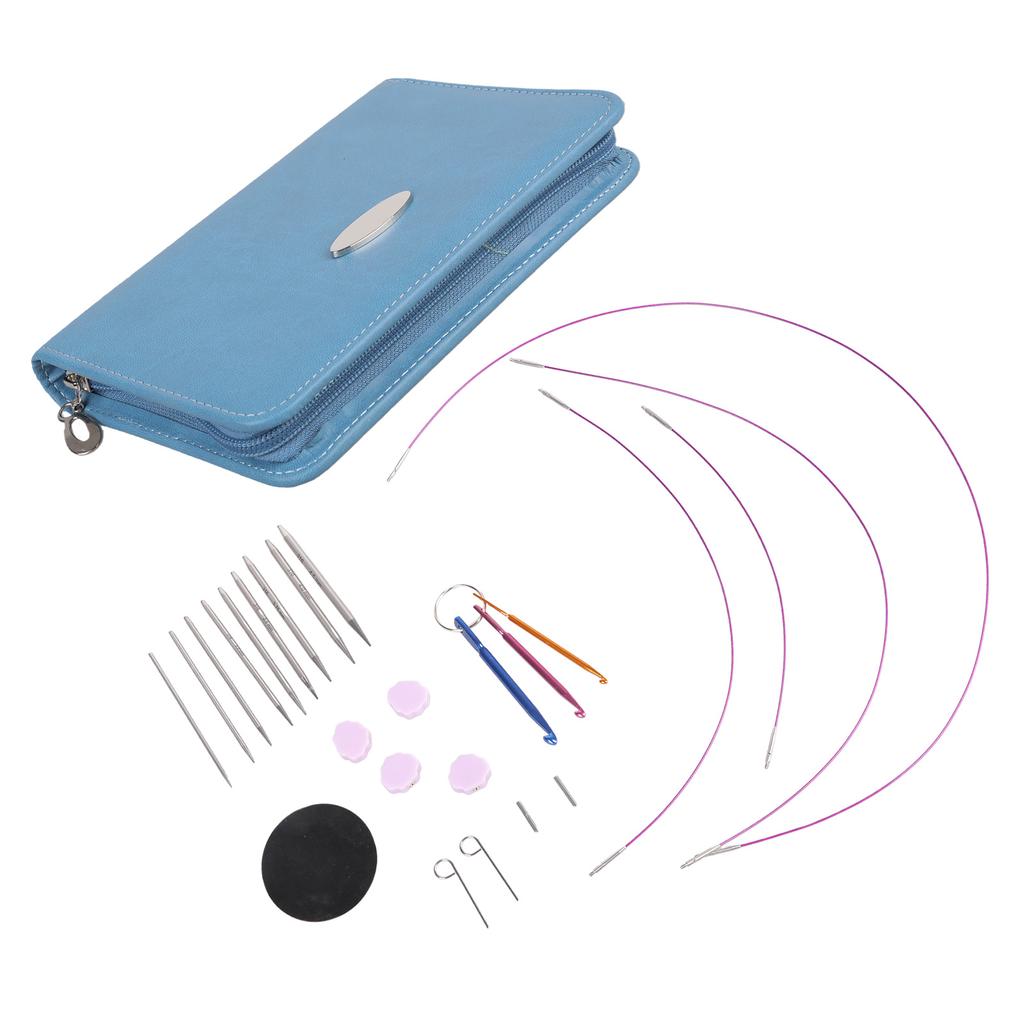 Circular Knitting Needle Set Metal Knitting Needle Interchangeable Circular Needle Size 2.2-4.5mm Knitting Tool