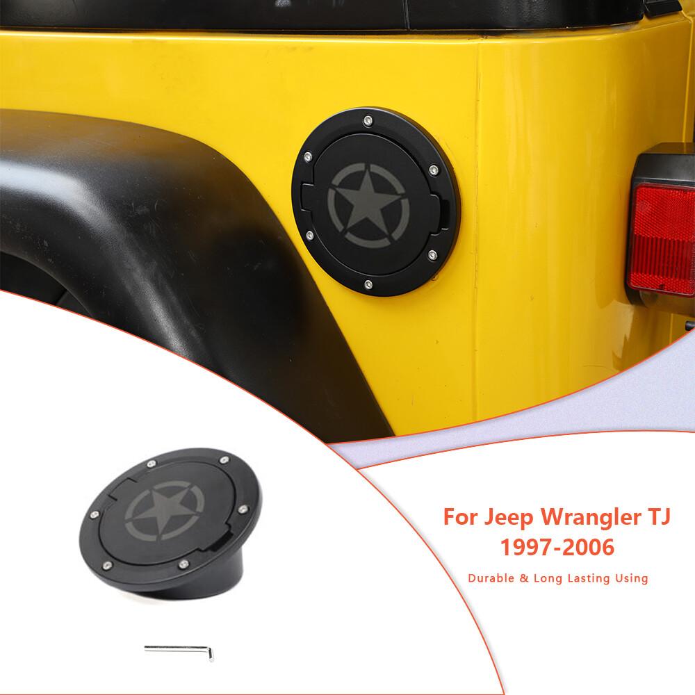 Door Fuel Filler Tank Cover Gas Cap For Jeep Wrangler TJ 1997-2006 Accessories