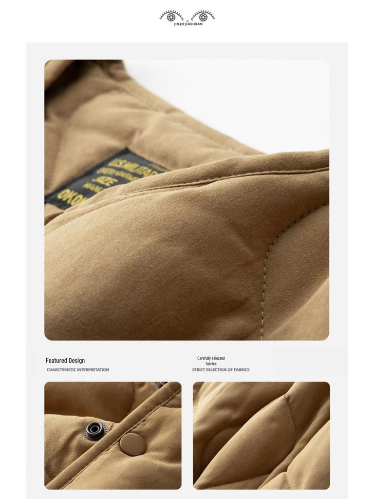 Men's American Casual Retro M65 Quilted Liner Jacket - Padded Autumn/Winter Hunting and Workwear Outerwear