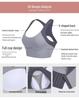 Women's Cross-Back Shockproof Sports Bra for Training, Running, Fitness, Yoga - One-Piece Gathered Design.