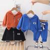 Kids Casual Long-Sleeve Set, Comfortable Daily Wear Outfits