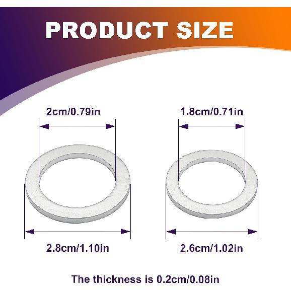 Transmission Fluid Drain Plug Crush Washer 6pcs Rear Differential Oil Drain Plug Washer Gasket Seal &6pcs Transmission Fluid 20mm+18mm Replacement