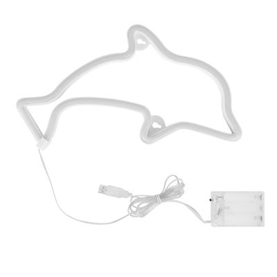 Mignon Dauphin Dessin Animé Forme Animal Lumière LED Unique Décoration Petite Veilleuse pour Fête à la Maison